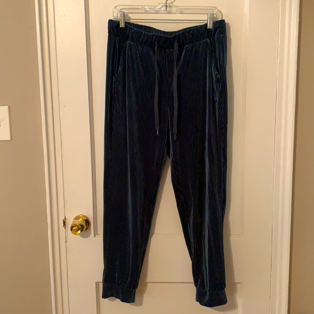 Deep green corduroy joggers